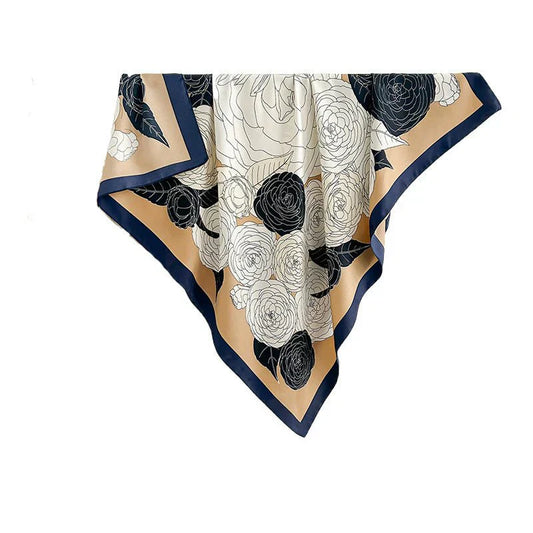 High-profile High-grade Korean Color Matching Floral Printed Scarf